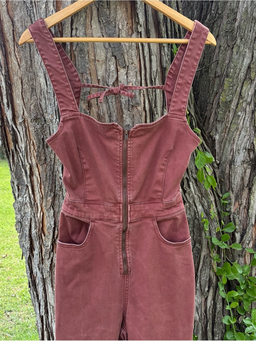 Free People Brown/Red CRVY 2nd Ave One Piece jumpsuit - Picture 3 of 15
